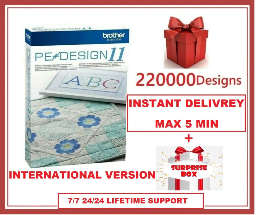 Brother PE Design 11 Digitizing with 220 000 DESIGN FULL VERSION Fast service