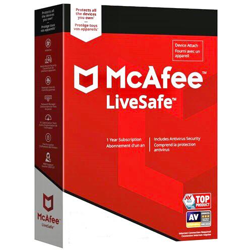 Mcafee livesafe  1 year Email delivery